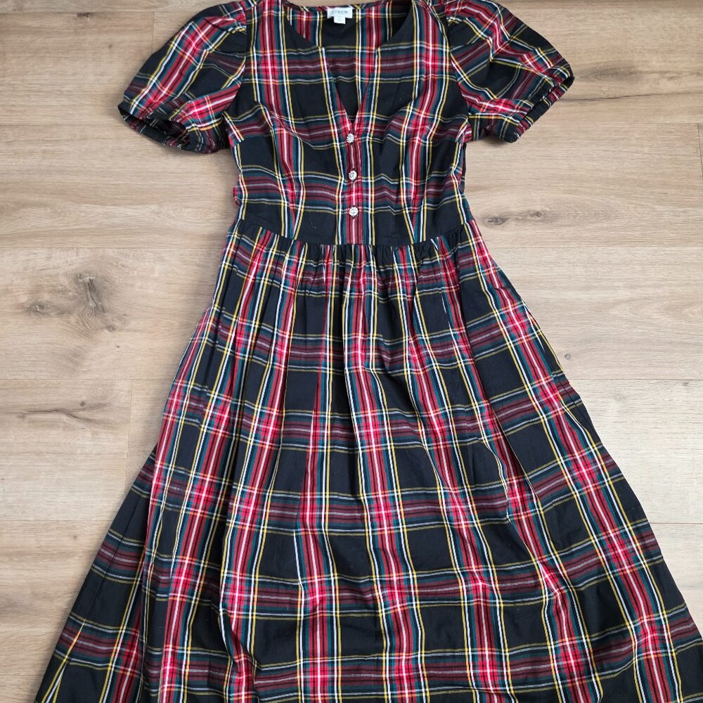 J Crew Plaid Dress Size 2